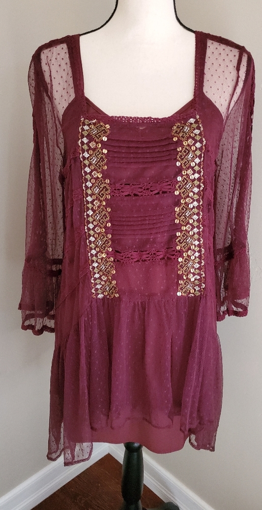 FREE PEOPLE Sheer Tunic